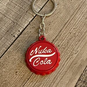 Nuka Cola Red Bottle Cap Keychain